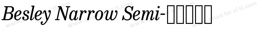 Besley Narrow Semi字体转换